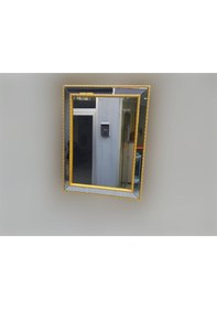 Resim AYNA-Dresuar HAYAL MODEL Parlak Gold Renk Kayın torna Kutu içinde sevk El Yapım Gold 