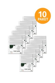 Resim Şeffaf Poşet Dosya 100'lü - 10 Paket - Delikli, Klasör Uyumlu A4 10 