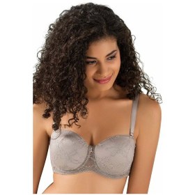Resim Moon Wear C-cup Dantel Kaplı Soft Cup Sütyen MÜRDÜM 