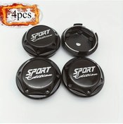 Resim Chuangyinshop 4 Parça Siyah Universal Jant Kapağı Aksesuarları 2.68 İnç Yükseltilmiş Gümüş Siyah Modifiye 