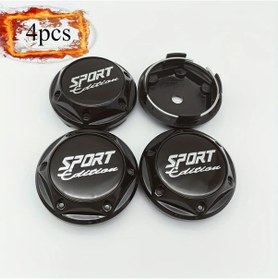 Resim Chuangyinshop 4 Parça Siyah Universal Jant Kapağı Aksesuarları 2.68 İnç Yükseltilmiş Gümüş Siyah Modifiye 