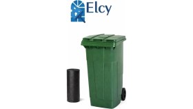 Resim Elcy 120 Lt Atık Kovası Yanında 90*120 Rulo Atık Poşeti Ile Birlikte 
