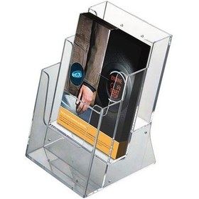 Resim A4 (21X30) Masaüstü Katlı Broşürlük Föylük Akrilik 3 Katlı 