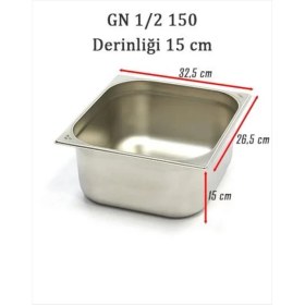 Resim Üret Gastronom Küvet 1/2 150 (15 cm Derinlik) 