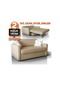 Resim Seray 2 Kişilik Yatak Olabilen Servol Çekyat Kanepe 
