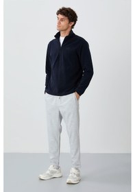 Resim Tommy Life Gri Yüzeyi Dokulu Standart Fit Erkek Eşofman Alt - 82154 