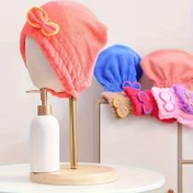 Resim 3 adet Kadın Mikrofiber Saç Havlusu - Ultra Emici Hızlı Kuruyan Banyo Kapakları, Islak Saçlar için Yumuşak Yuvarlak Duş Kapakları, Pembe, Mavi, Mercan, Banyo için Saç Havluları, Şık Saç Aksesuarı, Hızlı Kuruyan Malzeme 
