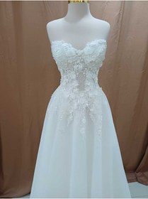 Resim Zöhra avcı gelinlik ve moda HELEN GELİNLİK MODELİ 3D ÇİCEK DESENLİ 