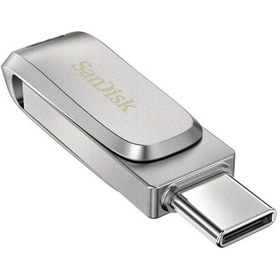 Resim Sandisk Sdddc4 128gb Otg Usb3.1 Type-c Metal U Disk Type-c/type-a Döndürülebilir Çift Portlu Usb Flash Sürücü 150mb/sn'ye Kadar Okuma Hızı 