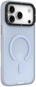 Resim YOUNGKIT iPhone 17 Pro Max ile uyumlu Kılıf M-safe Şarj Özellikli Youngkit Hidden Sand Serisi Kapak Mavi 