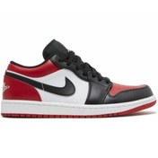 Resim Nike Air Jordan 1 Low 'bred Toe' Erkek Spor Ayakkabı 