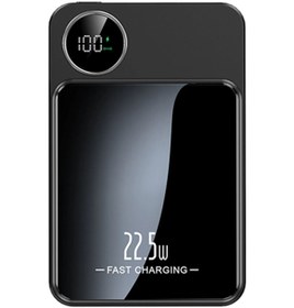 Resim TECHNOMEN Kablosuz Powerbank 22.5W Ekranlı Hızlı Şarj Cihazı Taşınabilir Mag-Safe Ultra İnce Harici Pil 