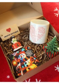 Resim Kutulu Hediye Seti - Kupa & Kar Küresi & Bardak Altlığı & Mum 