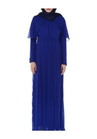 Resim Modalabio Moda Labio- Babyshower Tesettür Melek Hamile Elbisesi Mavi 