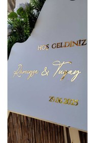 Resim Yalova Design Düğün & Nişan & Kına Lüks Çiçekli Karşılama Panosu 