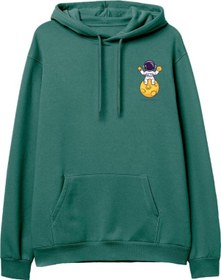 Resim Astro-11 Baskılı Yeşil Hoodie 