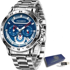 Resim Hanyang Silverblue Lıge Moda Erkek Izle Üst Marka Lüks Spor Kuvars Chronograph Kol Saatleri Rahat Tüm Çelik Aydınlık Izle Religio Masculino (Yurt Dışından) 