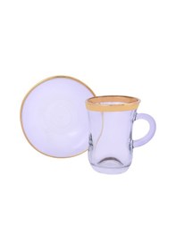 Resim Lıvıano Kulplu Çay Takımı 12 Parça Gold 02 Altın 