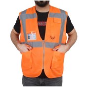 Resim Skm Yelek Cepli Reflektörlü Turuncu M 