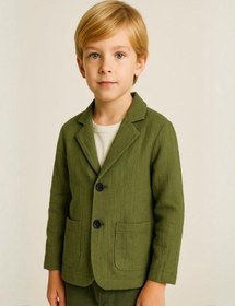 Resim Nanica Kids Erkek Çocuk Müslin Ceket-16010 Haki 