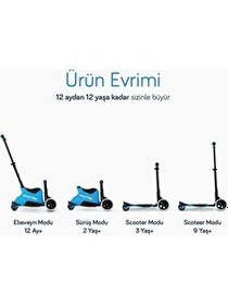 Resim SmarTrike Xtend Büyüyebilen Ride On Mavi Çocuk Scooter 