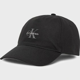 Resim Calvin Klein Mono Logo Erkek Siyah Kot Şapka Lv04g5007g-ub1 Siyah 