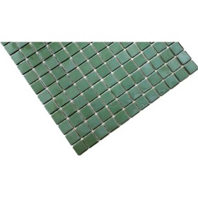 Resim Mutfak Tezgah Arası, Havuz, Banyo, Sauna, Spa, Iç ve Dış Dekorasyonda Tüm Yüzeyler Için, 25X25MM. Yeşil , 31,5X31,5CM. Fileli Cam Mozaik. (5 File Karo = 0,5 M2 Fiyatıdır ) 