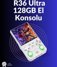 Resim R36 Ultra El Konsolu - 4” HD IPS Ekran, 128GB Dahili Hafıza, 30.000 Oyun Yüklü 