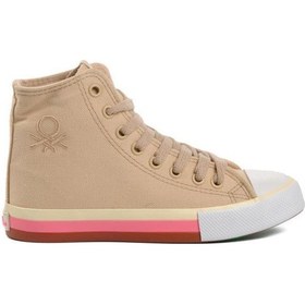 Resim Benetton Bn-30189 Sneakers Genç Kız Yazlık Keten Bot Bej 