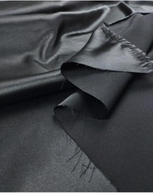 Resim Siyah Renkte Astarlık Saten Kumaş 150x300cm-11141 