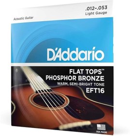 Resim AyrStore D'Addario Eft16 Akustik Gitar Tel Seti, Flat Tops, Phosphor Bronze 