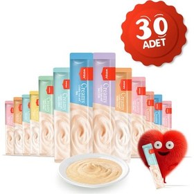Resim Krema Kedi Ödül Maması 14gr 30 Adet Karışık Çeşitli 