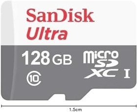 Resim SanDisk Ultra® microSDXC 128GB Hafıza Kartı, C10, UHS-1, 100MB/s R, 4x6, 7Y 