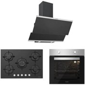 Resim Silverline BO6501X01 - CS5365B01 - 3420 Classy 60 Siyah Ankastre Set 