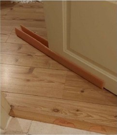 Resim Açık Kahve Renk 5 Adet Oluklu Kapı Altı Eşik Süngeri Soğuk Kesici 