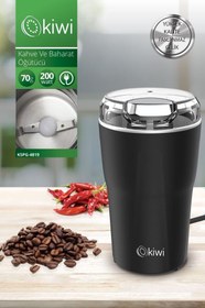 Resim Kiwi Kspg-4819 Paslanmaz Çelik Kahve ve Baharat Öğütücü Siyah 