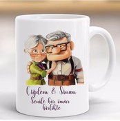 Resim Sevgililer Günü Yaşlı Çift Hediyelik Kupa Bardak 