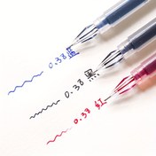Resim 3 adet/karışık Elmas Uçlu Jel Kalem, İnce 0.38mm Büyük Kapasiteli Siyah/Mavi/Kırmızı Mürekkep Dolumu, Sınav İmzalama Yazma Okul Ofis Malzemeleri Kırtasiye 