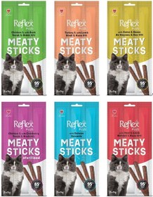Resim Reflex Meaty Sticks Karışık Kedi Ödül Maması Seti 6'lı 3 x 5 G 