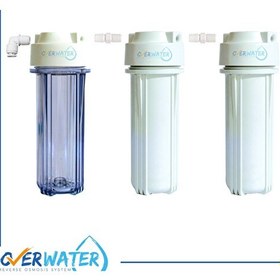 Resim OverWater 10" 3'lü Housing Seti - Filtre Kabı - Filtre Yuvası 