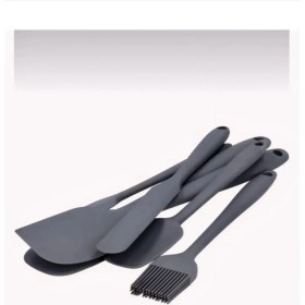 Resim 6lı Yanmaz Yapışmaz Isıya Dayanıklı Mutfak Pasta Slikon Yumurta Fırçası Kaşık Bıçak Spatula Seti 
