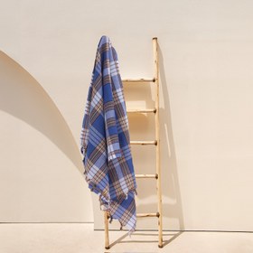 Resim %100 Pamuk Mavi Hamam Peştemali 10'lu - 80 X 160 Cm 