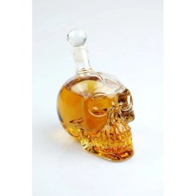 Resim Akıllı Durak Crystal Head Kuru Kafa Cam Şişe Hediyelik Sürahi (350 Ml) 