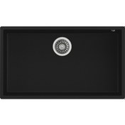 Resim Teka Square 72.40 Tg Tek Hazneli Tezgah Altı Tegranite Eviye - Siyah - 115230015 