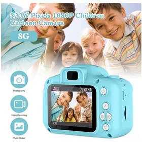 Resim Xindoker Çocuklar İçin 720p Hd Mini Dijital Fotoğraf Makinesi - 8gb Hafıza Kartlı, Usb Şarjlı 