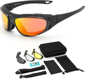 Resim Usa Military Daisy C9 4 Lensli Polarize Taktikal Gözlük 