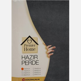 Resim Premier Home Sedef Süet Fon Perde Siyah 