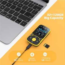 Resim 32GB Bluetooth 5.3 MP3 Çalar Klipsli, Renkli Ekranlı, FM Radyo ve Pedometreli 