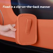 Resim Faux Leather Car Cup Holder - Klipsiz, Su Şişeleri ve Atıştırmalıklar için Çok Fonksiyonlu Organizatör, Araba İçi Düzenli ve Temiz Kalır, Araba İçi Aksesuarı | Şık Turuncu Tasarım | Dayanıklı Araba Aksesuarı, Araba İçin Bardak Tutucuları 