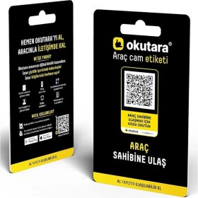 Resim Araç, Otomobil, Araba Cam Etiketi Numaratör (Qr Kimlik) 